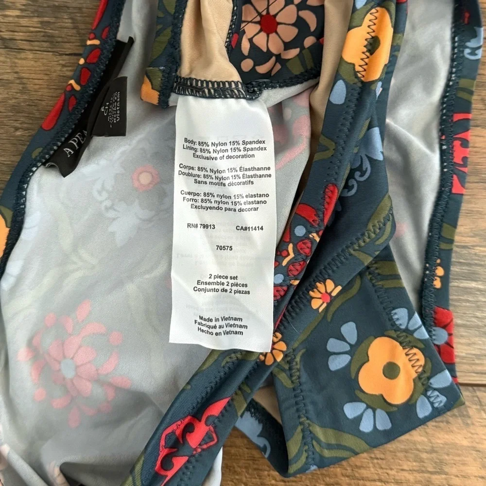 NWT A Pea In The Pod Mosaic Tile Print Maternity Tankini Swimsuit
